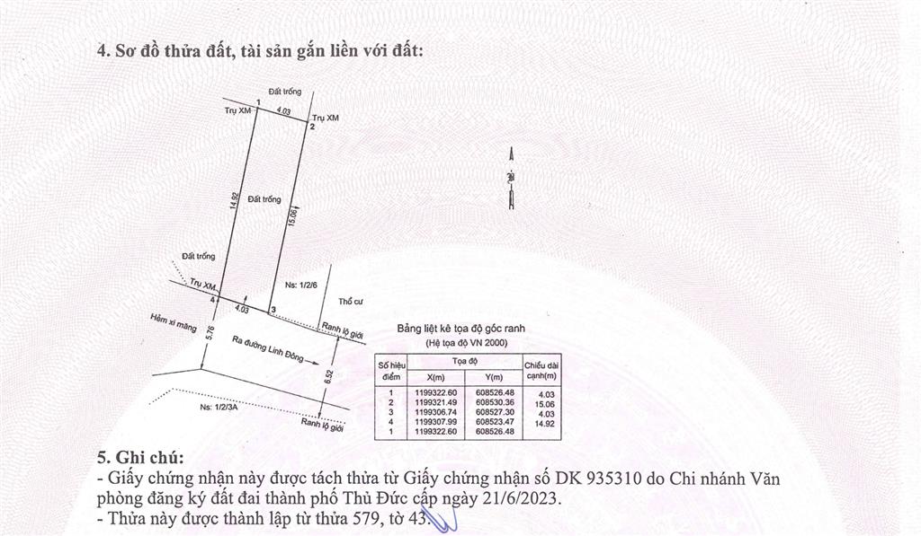 Bán lô đất 60m2 có sẵn gpxd hàng hiếm ngay sát phạm văn đồng, chung cư 4s linh đông, 6,5 tỷ