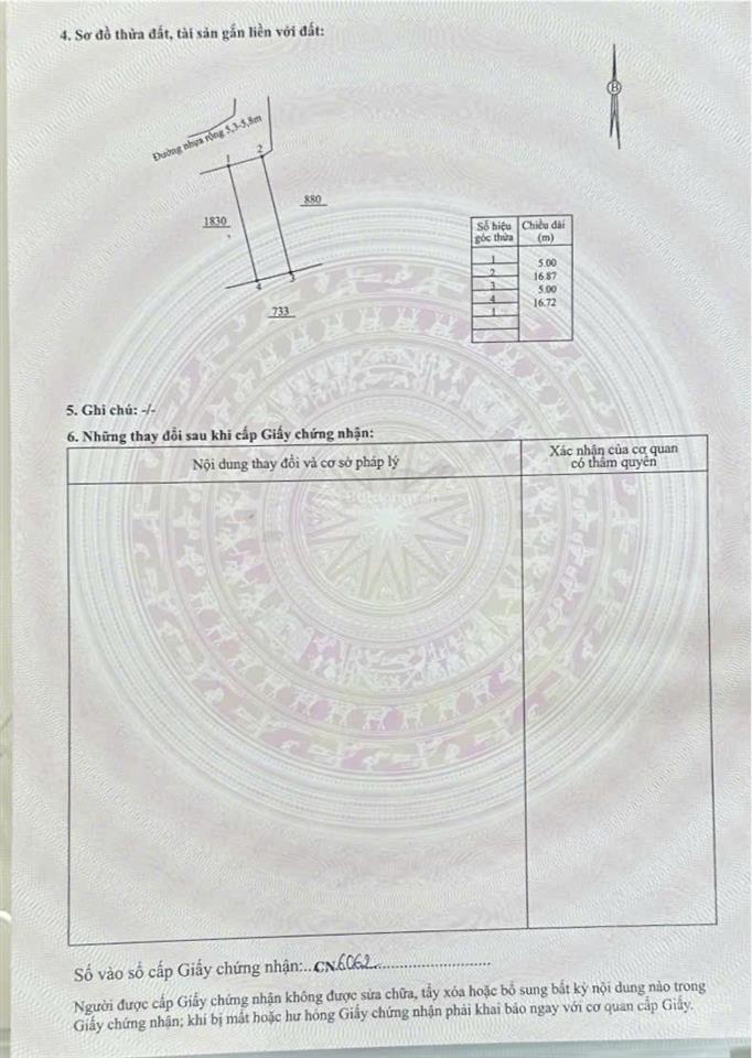 Cần bán nhanh lô đất đẹp đường nhựa diên thạnh gần bến xe chợ đầu mối, dt 83,8m², giá 1tỷ450tr