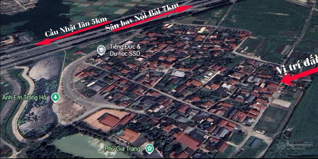 Ô tô tránh, 76m2 đất tại nguyên khê đông anh, mt 5m giá 6,95 tỷ