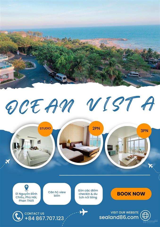 Cho thuê ngắn hạn, dài hạn căn hộ ocean vista mũi né