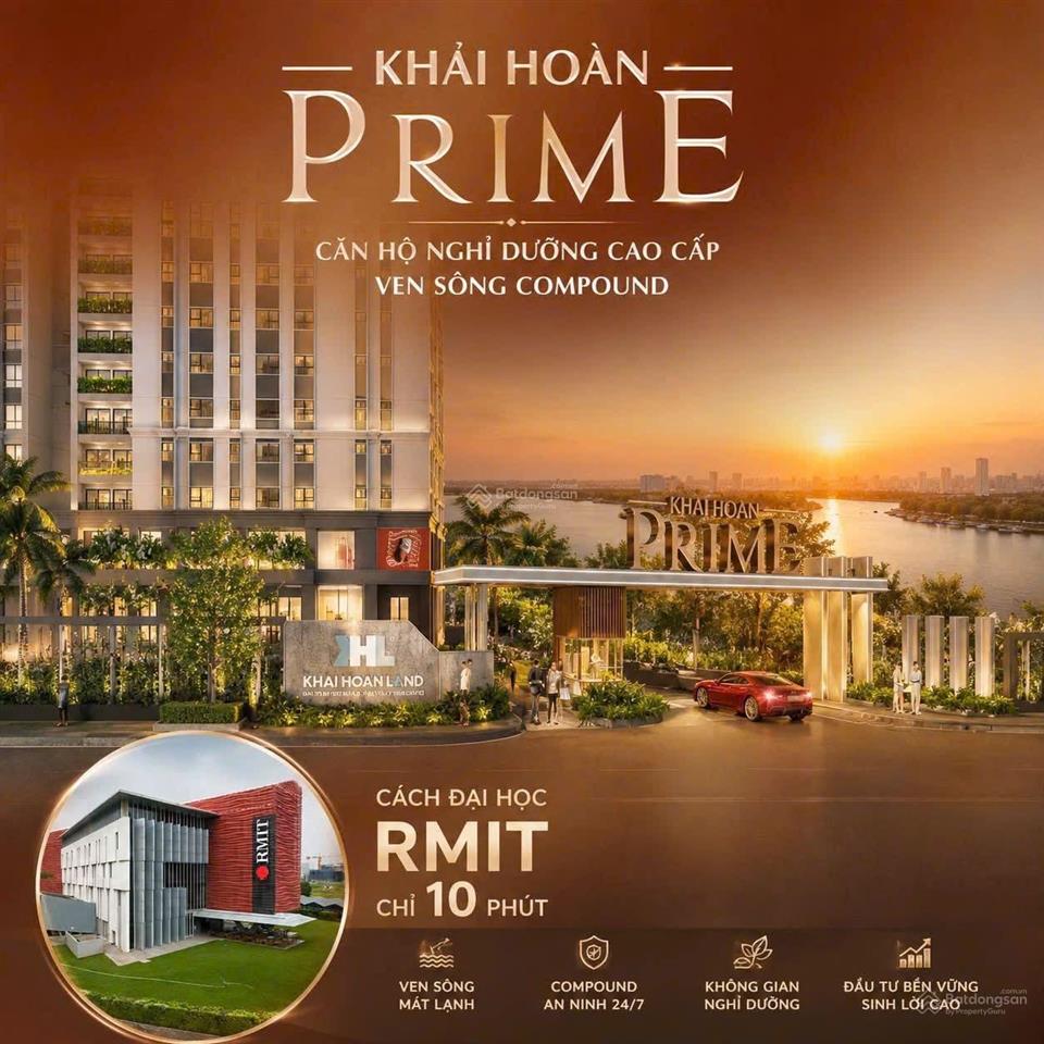 Cú sốc nam sài gòn chỉ 64tr/m2 sở hữu căn 2pn view sông khải hoàn prime! đã cất nóc
