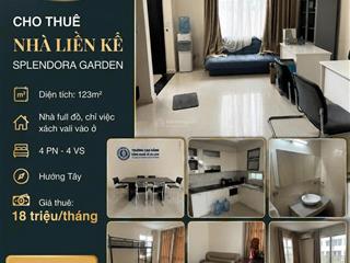 Cho thuê nhà lk splendora garden full đồ giá chỉ 18tr/tháng