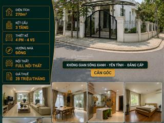 Cho thuê bt 4pn, 3wc, 270m2, giá ưu đãi 28 triệu tại mailand hanoi city, hoài đức