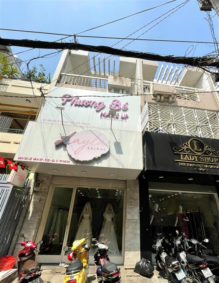 Cho thuê nhà đẹp lê văn sỹ , 2 mặt tiền hẻm xe hơi lvstrường sa, thông ra chợ, khu mua sắm.