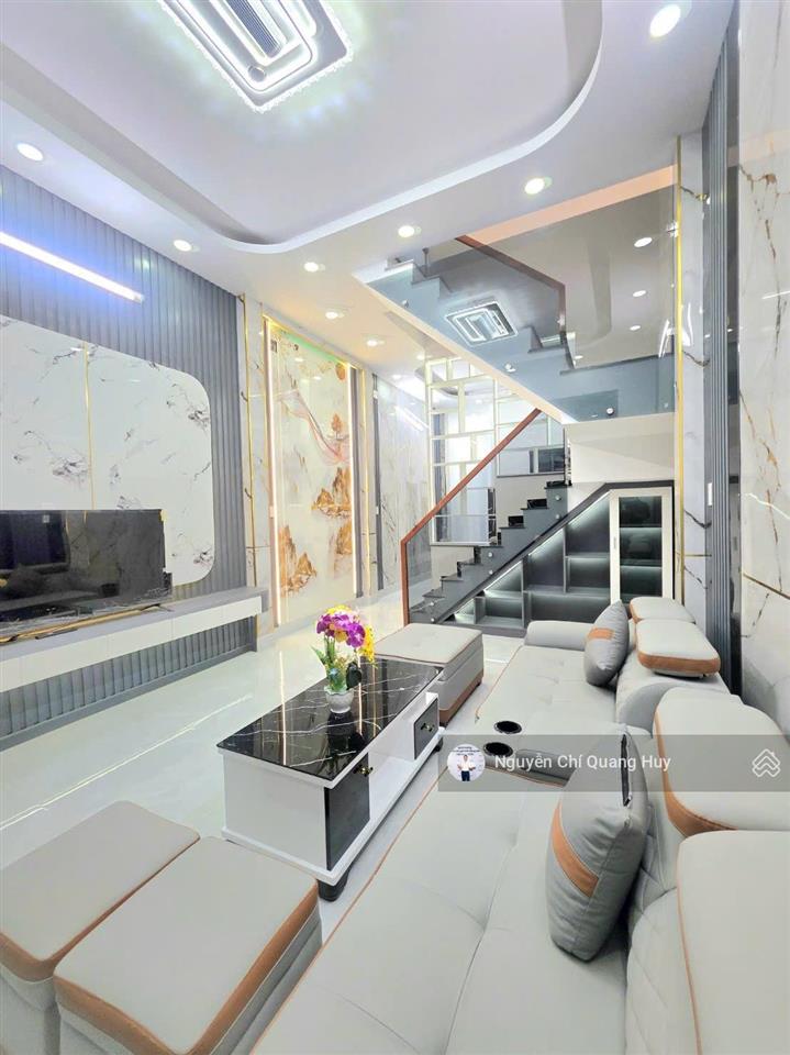 Nhà phố xây mới từ miếng đất trống  mặt tiền hẻm 3m 2144 huỳnh tấn phát  gần công an thị trấn