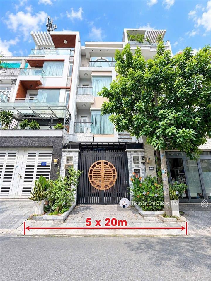 Nhà phố khu dân dư cao cấp văn minh đường rộng 12m phú thuận quận 7  5m x 20m sổ hồng giá 13,5 tỷ