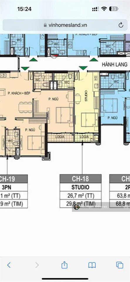 Chính chủ bán nhanh căn studio paris 27m2 vuông vắn,t4/27 nhận nhà vốn chỉ nhỉnh 1 tỷ. 0376 368 ***