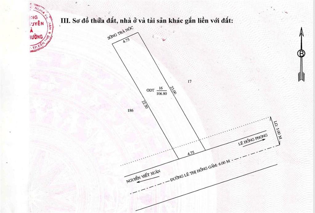 Nhà c4 và đất mặt tiền đường lê thị hồng gấm