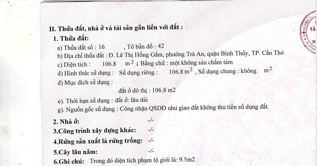 Nhà c4 và đất mặt tiền đường lê thị hồng gấm