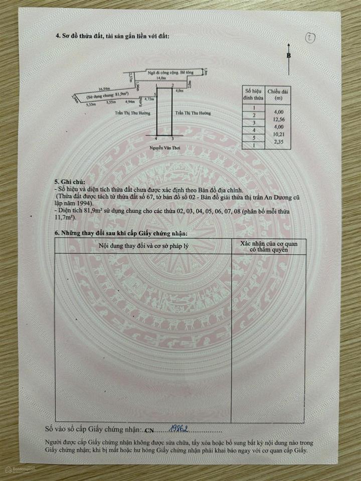 Bán đất tại đường 208, an dương, 990 triệu, 47m2, chính chủ uy tín