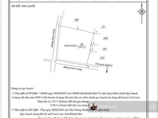 Bán đất thổ cư diện tích 2312m, có 2 mặt tiền 49x44, quy hoạch an toàn tại ô bàn cờ cam an nam