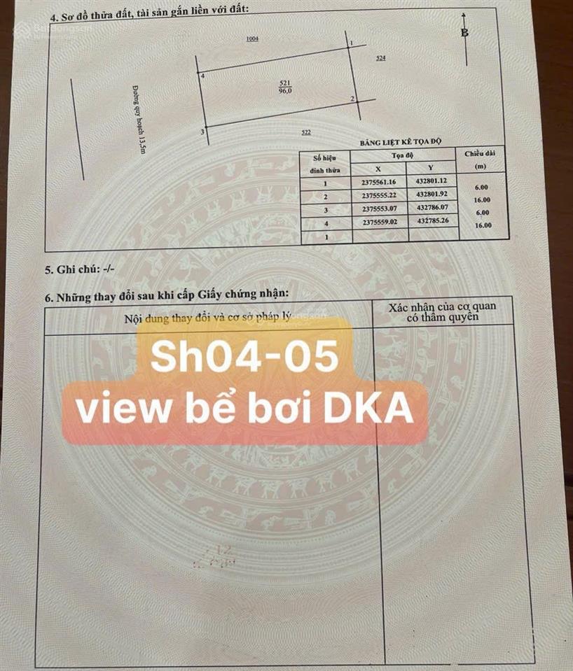 Cần bán lô đất view bể bơi (đã có sổ) dự án danko avenue sông công