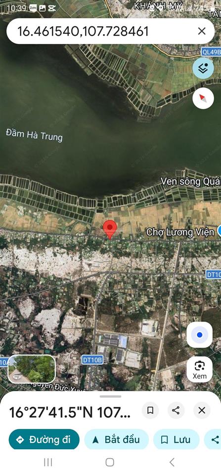 Mặt tiền đường phạm văn điển, xã phú vang, tp huế. diện tích đẹp để đầu tư và an cư.
