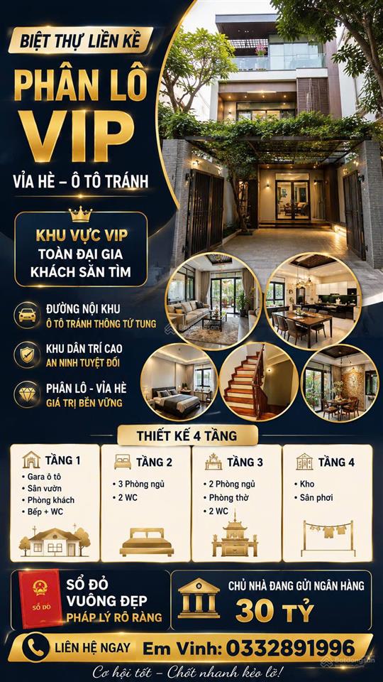 Biệt thự linh đàm  hoàng mai  mặt vườn hoa  pháp lý chuẩn. 200m 10m mặt tiền.