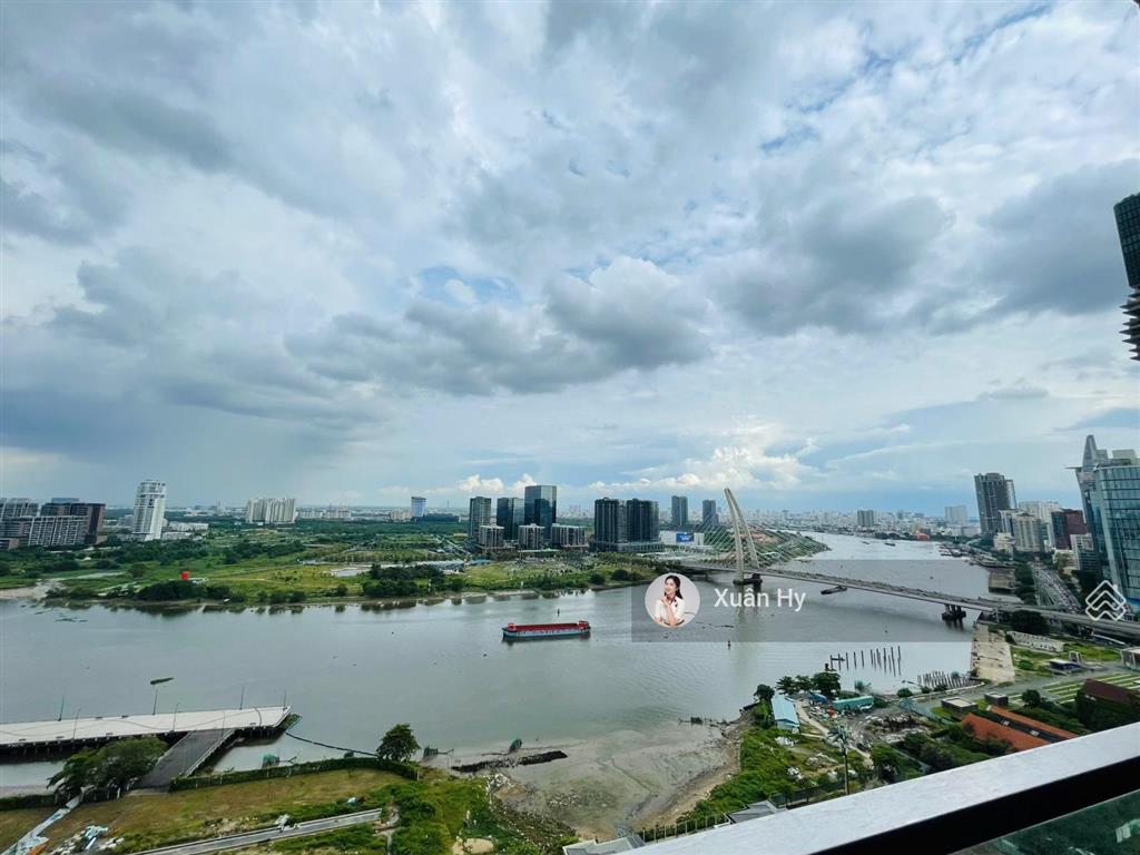 View trực diện sông & cầu ba son  cho thuê 3pn grand marina saigon tòa sea full nội thất