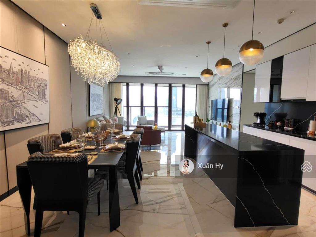Căn góc 179m2  view trực diện sông & bitexco cho thuê 4pn the metropole thủ thiêm full nt