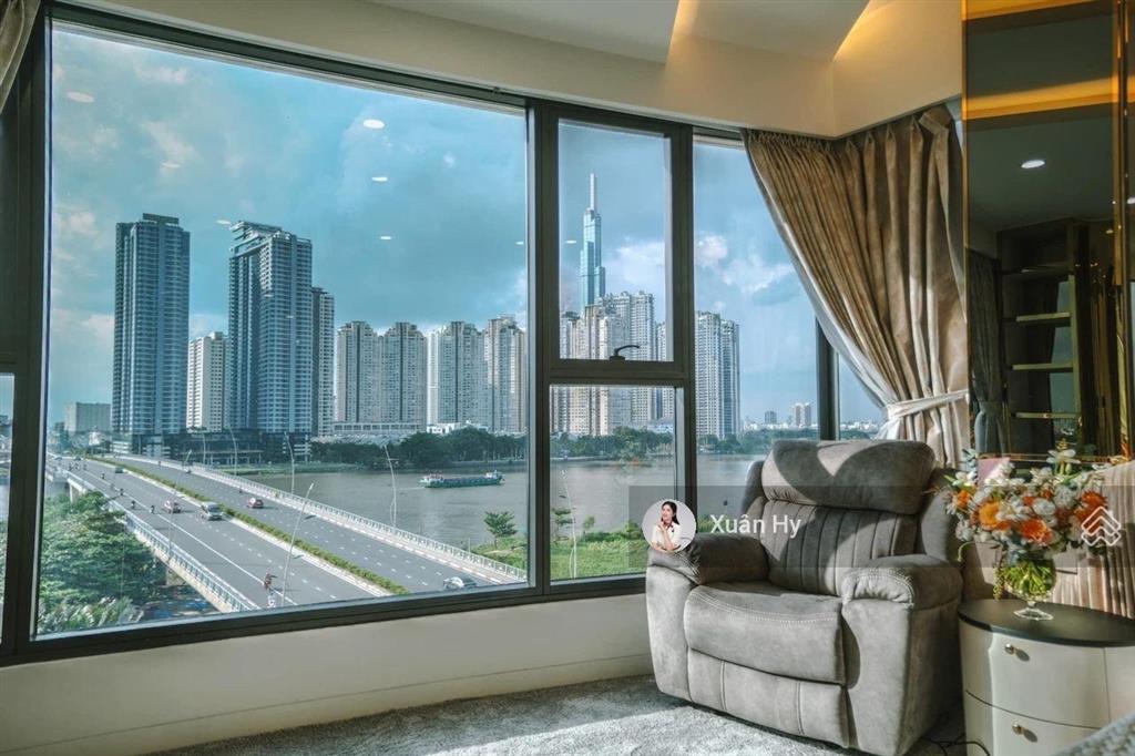 Căn góc 185m2  view trực diện sông & landmark 81  cho thuê 4pn the river thủ thiêm full nt