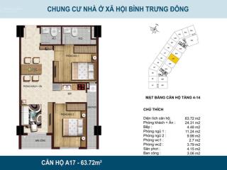 Bán gấp căn hộ 2pn, 2wc view đẹp tại blue sky tower, 2,95 tỷ, 64m2