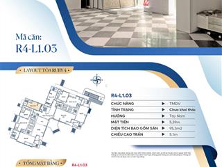 Bán sàn chân đế goldmark city  95m2, sổ đỏ lâu dài. vào kinh doanh ngay  chiết khấu 7%