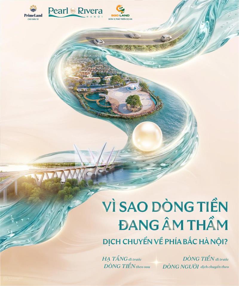 Chỉ từ 117 tr/m2 sở hữu lk  bt tại pearl rivera mê linh chiết khấu 7%, sổ đỏ từng lô  vay 70%