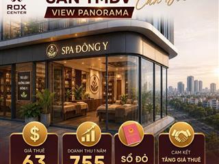 Căn góc chân đế rox sẵn khách thuê hđ 10 năm  doanh thu 755 triệu/năm  miễn phí dv đến t3/2027