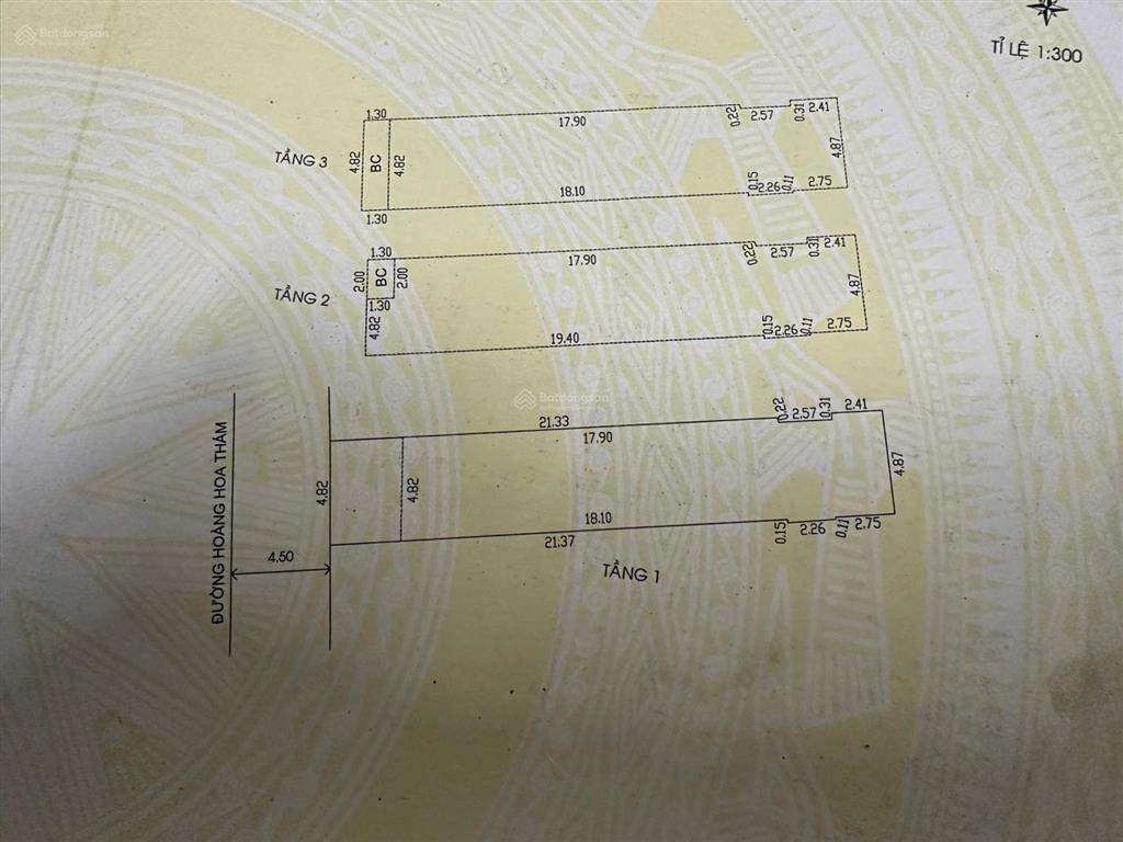 Bán nhanh nhà 3 tầng hoàng hoa thám 126m2 giá chỉ 29,7 tỉ