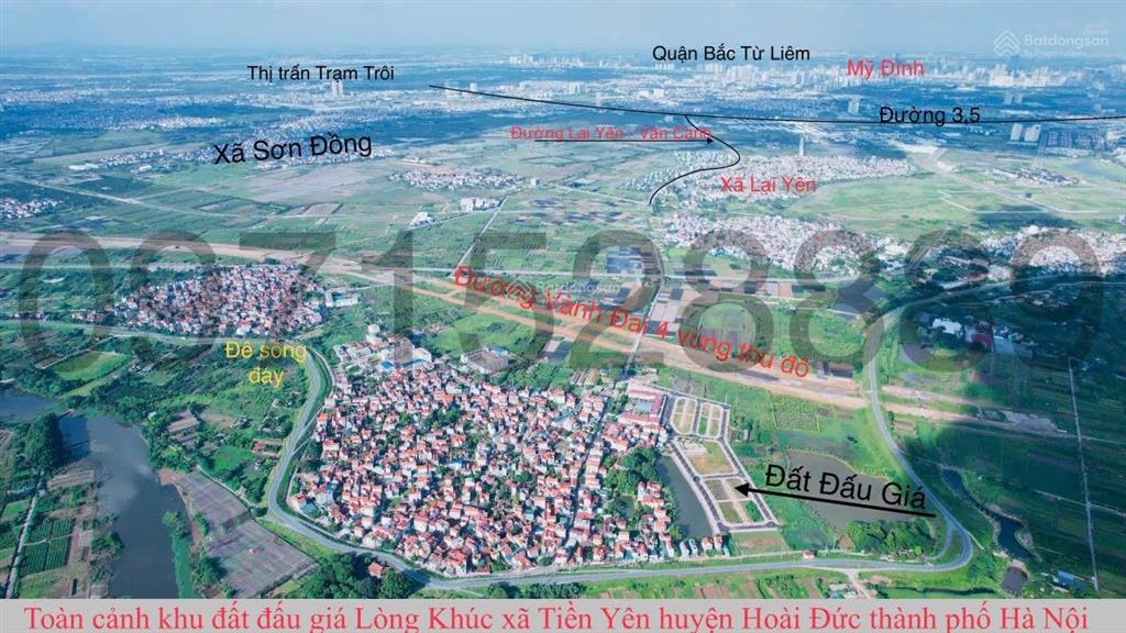 Đất đấu giá tại xã tiền yên  huyện hoài đức  tp hà nội