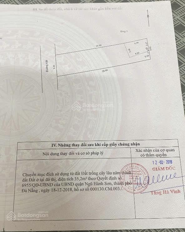 Chính chủ bán đất kiệt ô tô bình kỳ, có hoa hồng cho môi giới 1%