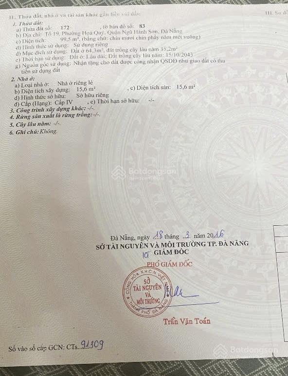 Chính chủ bán đất kiệt ô tô bình kỳ, có hoa hồng cho môi giới 1%
