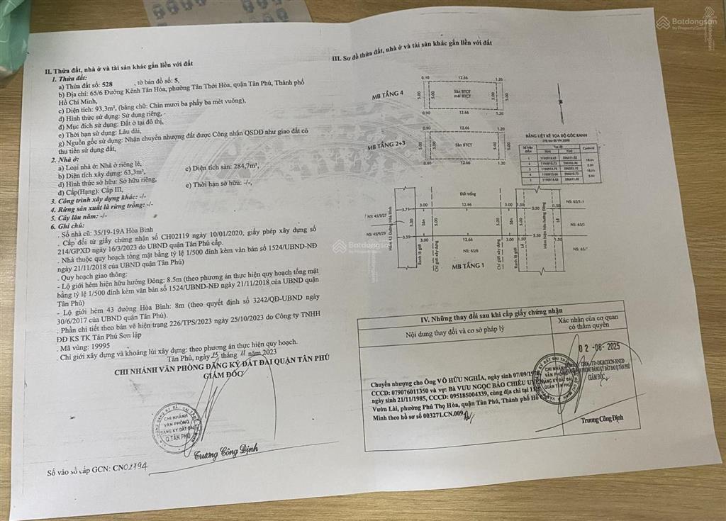 Bán nhà riêng tại 65/6 kênh tân hóa, 13,8 tỷ, 93,3 m², đẹp, nhiều tiện ích