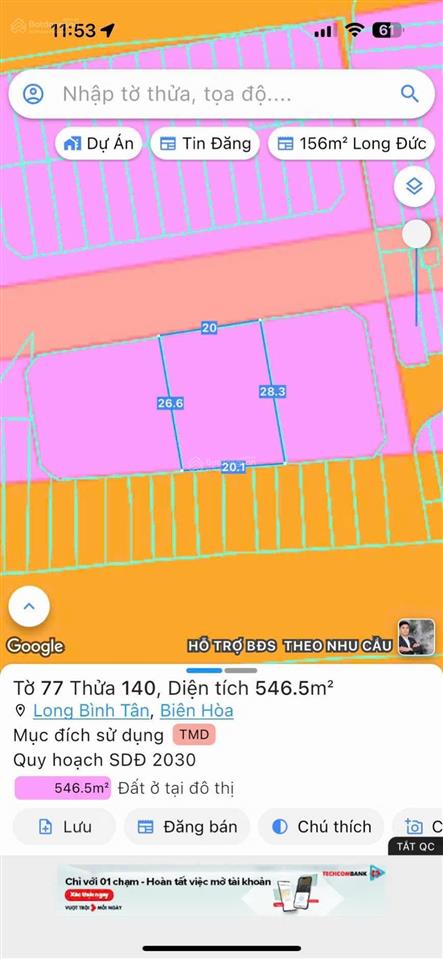 Đất mt quốc lộ 51 ngang 20m hiếm long bình tân biên hòa trục giao thông huyết mạch gần cao tốc