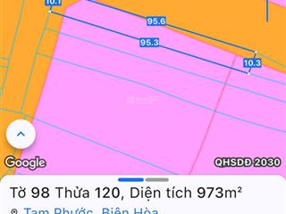 Lô đất 973m2, quy hoạch 2 mặt tiền dài miên man hl21, dương niên nghệ tam phước biên hoà gần hl2