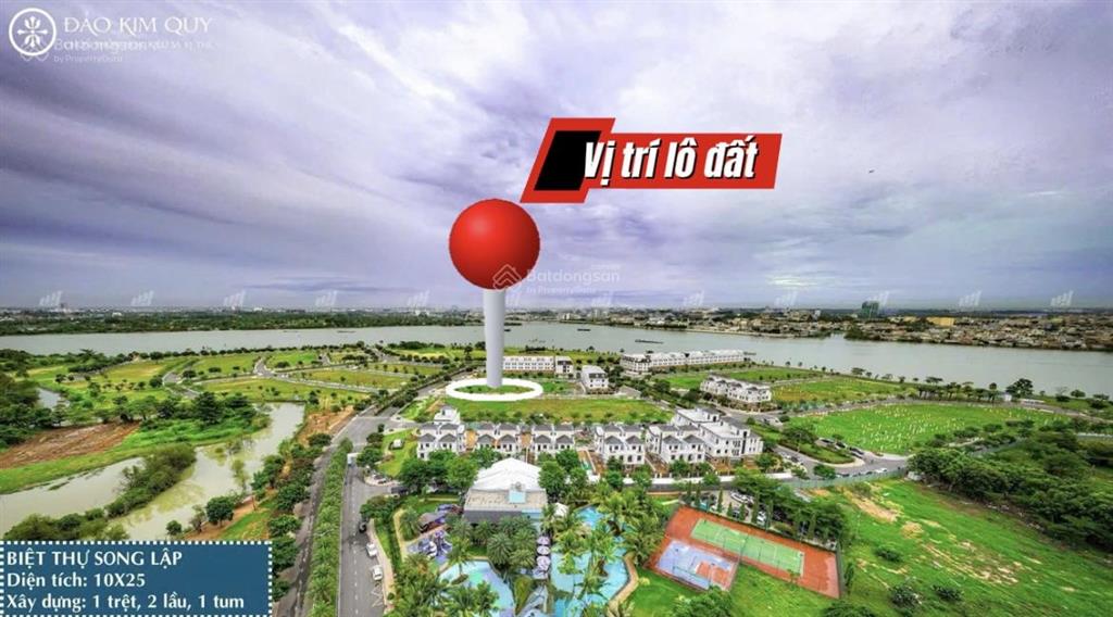 Bán lô đất biệt thự song lập 250m2 dự án đảo kim quy, cù lao tân vạn, biên hòa, 12,5 tỷ. 0919 422 ***