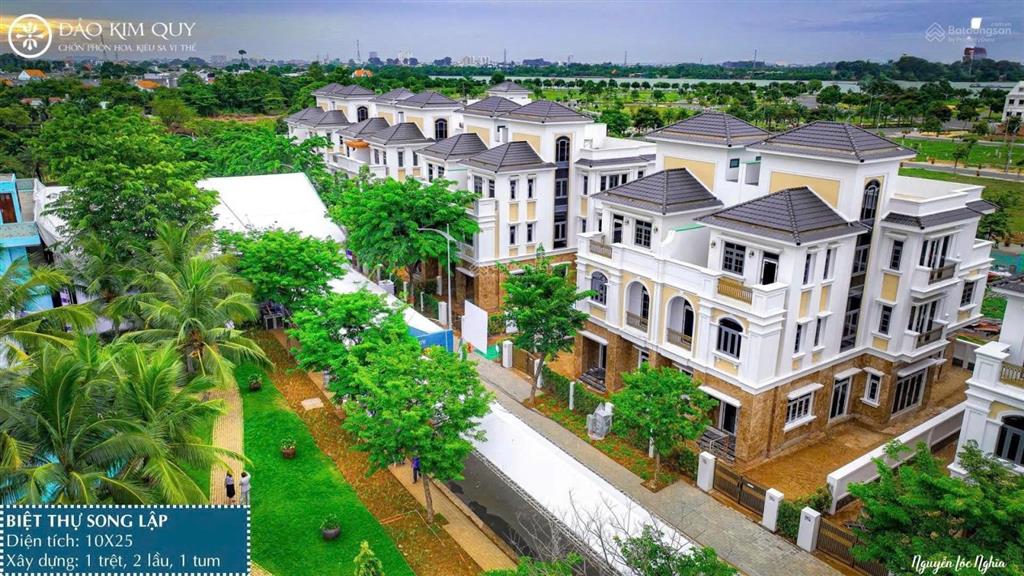Bán lô đất biệt thự song lập 250m2 dự án đảo kim quy, cù lao tân vạn, biên hòa, 12,5 tỷ. 0919 422 ***