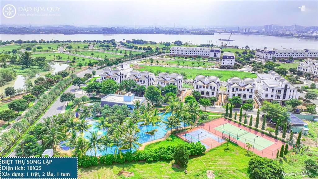 Bán lô đất biệt thự song lập 250m2 dự án đảo kim quy, cù lao tân vạn, biên hòa, 12,5 tỷ. 0919 422 ***