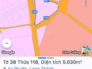 5030m2 quy hoạch đất ở 3 mặt tiền phân lô ok an phước, long thành