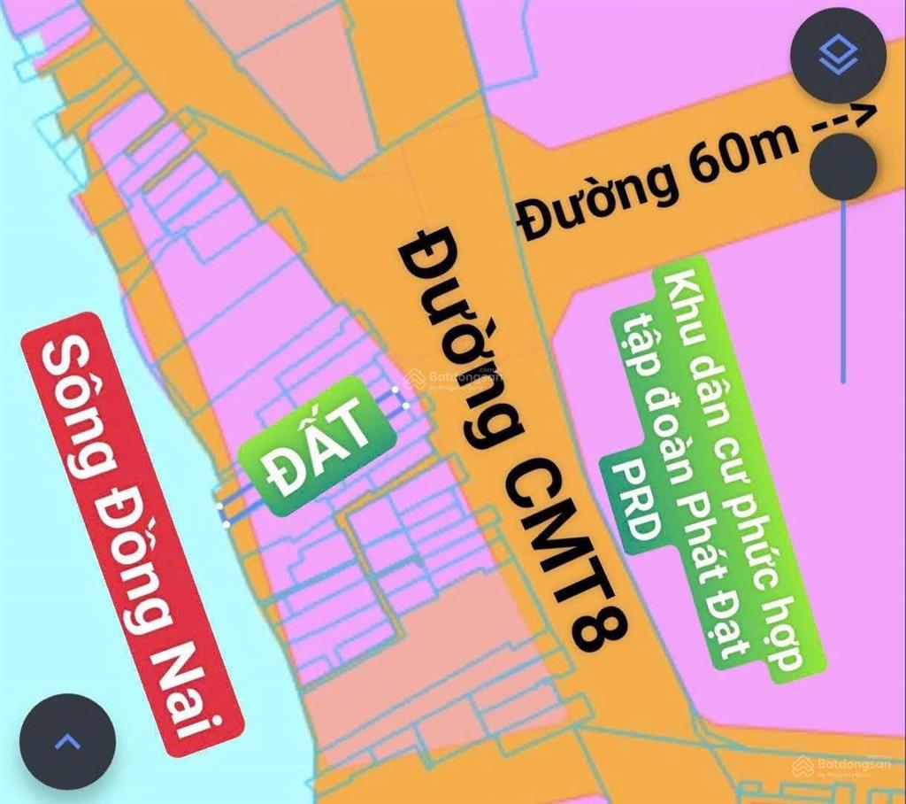 Bán lô đất 200m2 mặt tiền đường cmt8 view sông đồng nai pquyết thắng cũ, trấn biên mới full thổ