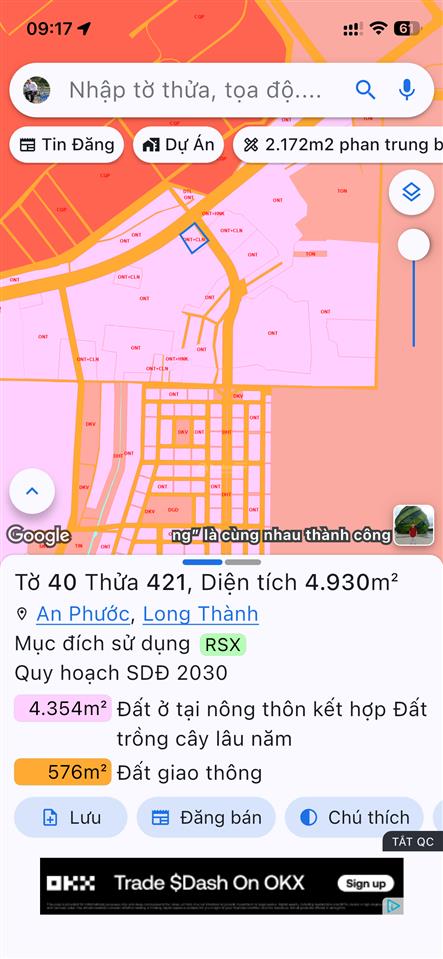 4.932m2, lô góc 2 mặt tiền trục chính vào kcn long đức , trục bên hông vào dự án 92ha  gemsky worl