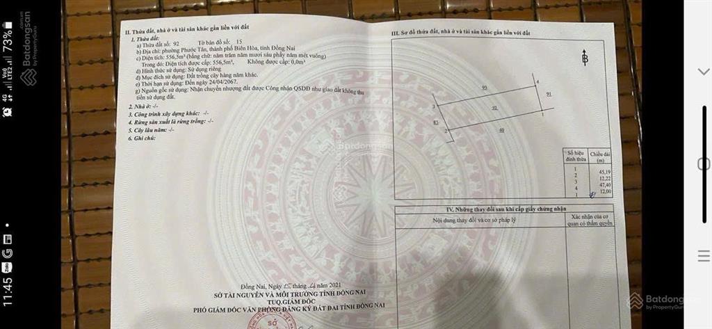 2.6 tr/m2, 1565m2 gần đường võ nguyên giáp, phước tân. xung quanh rất nhiều nhà xưởng, thuận tiện
