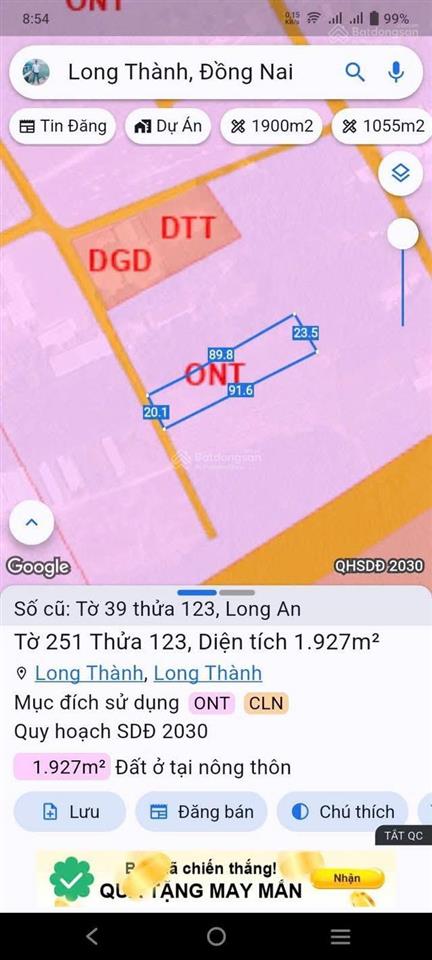 1927m2, 1000m2 thổ, đầu sân bay đường vào t1, có gpxd căn hộ 6 lầu sát bên khu tmdv sân bay long t