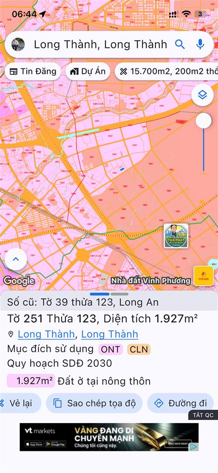 1927m2, 1000m2 thổ, đầu sân bay đường vào t1, có gpxd ch 6 lầu sát bên khu tmdv sân bay long tha
