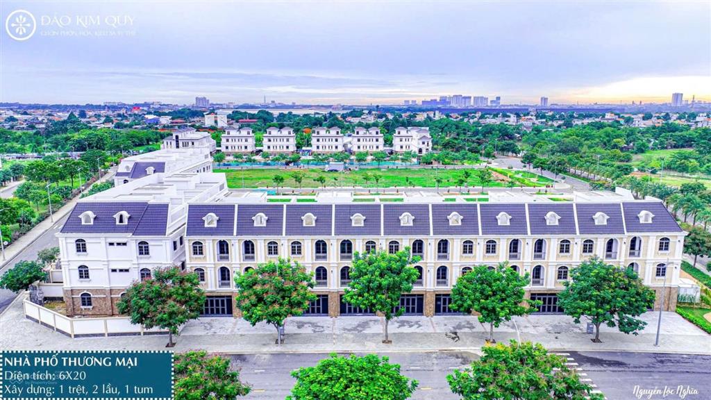 Nhà phố thương mại shophouse 1t, 2l, 1 tum, 120m2 đảo kim quy, cù lao tân vạn, biên hoà, đồng nai