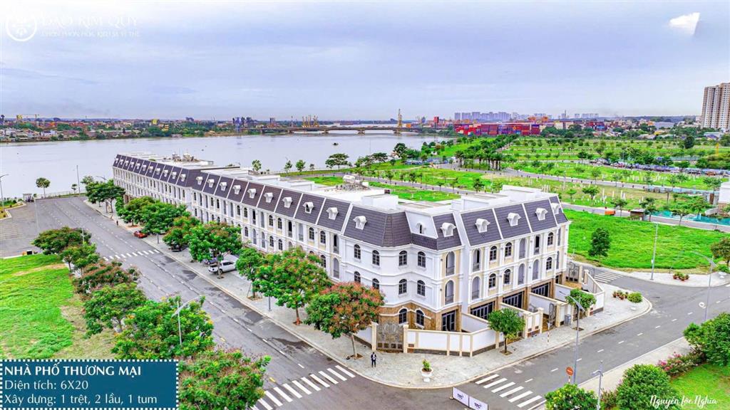 Nhà phố thương mại shophouse 1t, 2l, 1 tum, 120m2 đảo kim quy, cù lao tân vạn, biên hoà, đồng nai