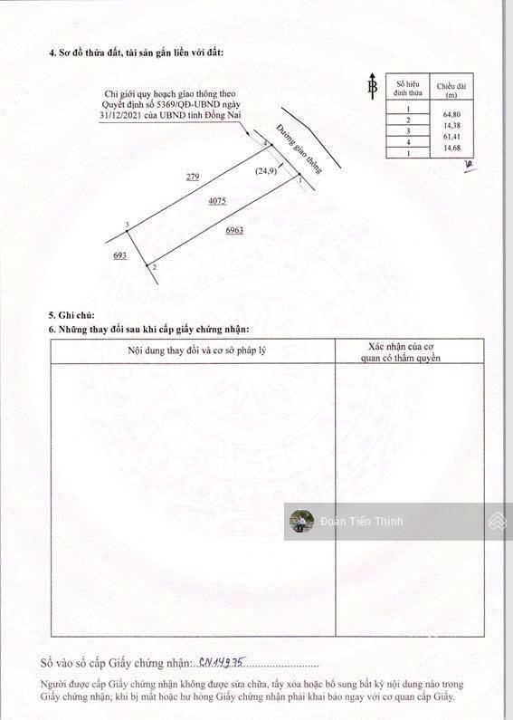 3.5 tỷ đã lên skc lô đất 940m2 phù hợp làm kho xưởng hạn đến 17/12/2075