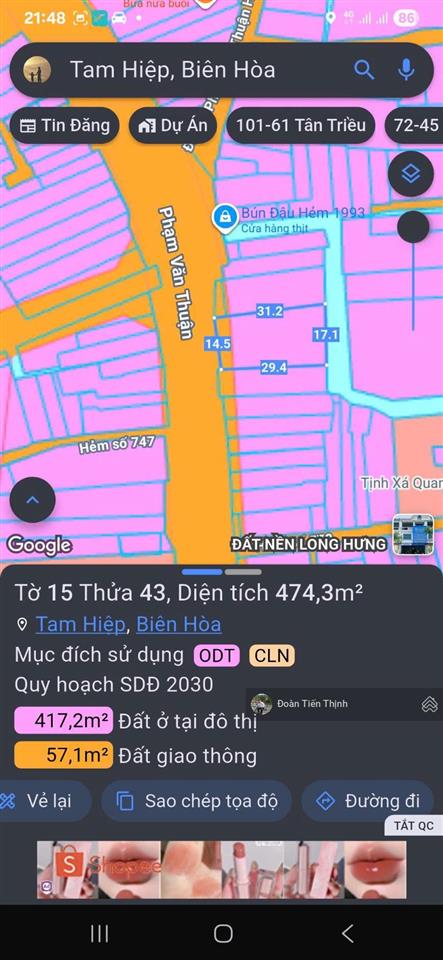 45 tỷ bán nhà mặt tiền đường phạm văn thuận, trục đường chính xuyên thành phố biên hoà