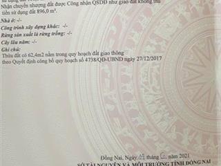 6.5 tỷ, gần 1.000m2 có 100m2 thổ cư gần vòng xoay cổng 11 trên đồi phước khả