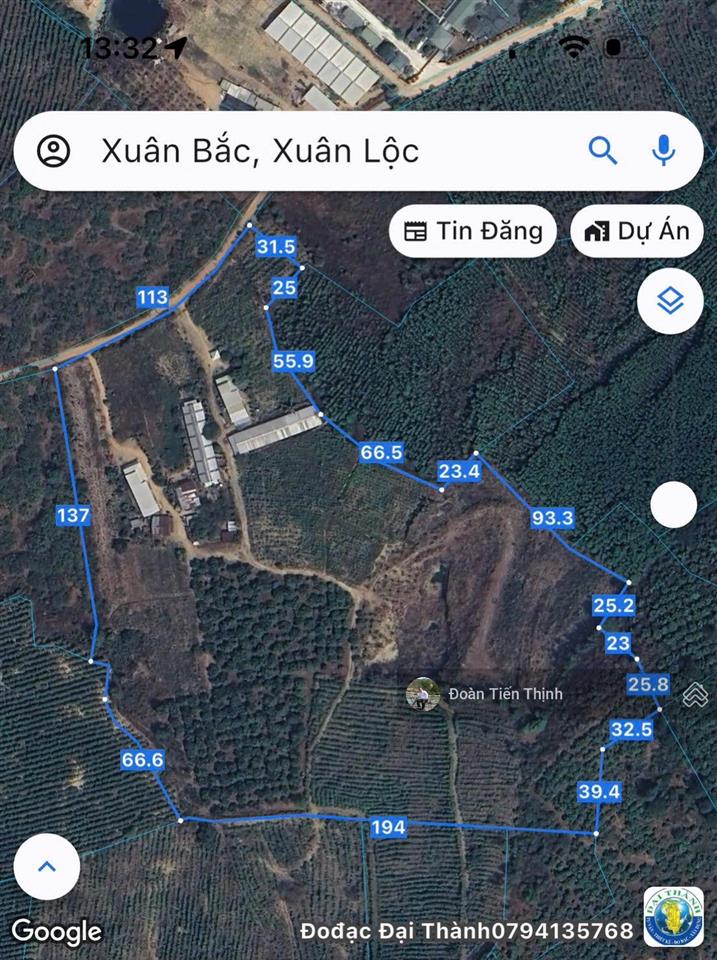 Bán rẻ 4,6ha ( 46.000m2) đất tại xuân bắc , xuân lộc đồng nai .
 phù hop làm vườn, trang trại