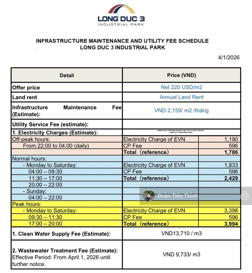 Bán đất trong kcn long đức 3, long thành, đồng nai. dt 10000m2