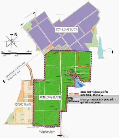 Bán đất trong kcn long đức 3, long thành, đồng nai. dt 10000m2