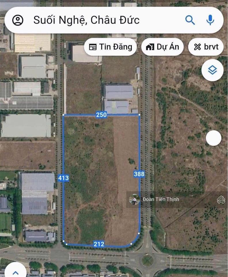 Bán lô đất 100.000m2 (10 hec) loại đất skk, vị trí lô đất nằm trong kcn châu đức bà rịa, vũng tàu